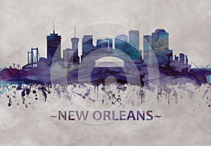 New Orleans Louisiana skyline