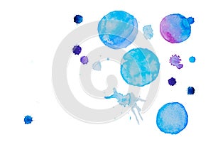 Blue watercolor spots