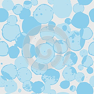 Blue Watercolor Spots Seamless Pattern Repeated Background