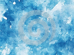 Blue watercolor texture white isolate background