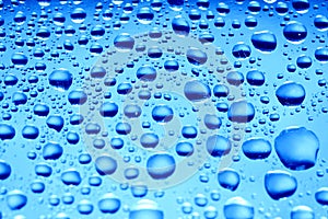 Blue waterdrops