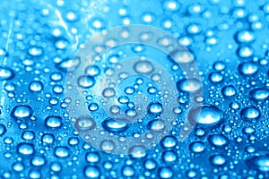 Blue waterdrops