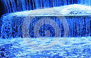 Blue waterfall