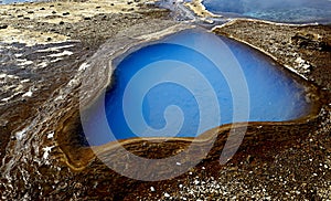 Blue waterpool in iceland