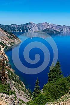 Blue Waters Along the Shore of Crater Lake