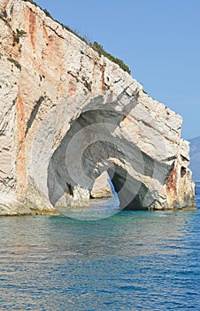 Blue waters of Ionian sea near Zakynthos island, Greece