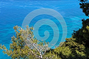 Blue Waters of Kokkinos Vrachos Beach, Lefkada, Ionian Islands photo