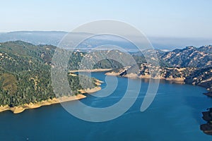 Blue waters of Lake Berryessa