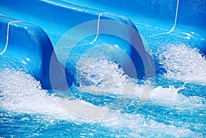 Blue waterslide detail