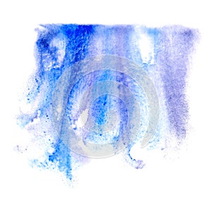 Blue watery illustration. Abstract watercolor