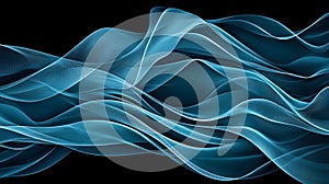 Blue wave abstract art background
