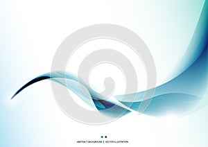 Blue Wave abstract background. Presentation template. Design layout. Wallpaper