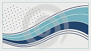 Blue Wave Abstract Background with Subtle Dots Pattern, vector design Generative AI