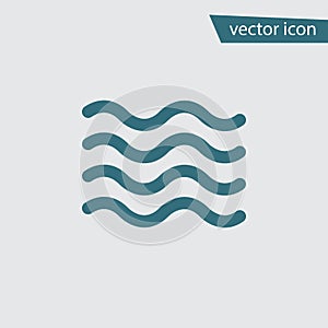 Blue Wave icon isolated on background. Modern flat pictogram. Trendy Simple vector symbol for web si