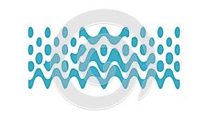 Blue Wave Pattern Seamless Texture, vector design Generative AI