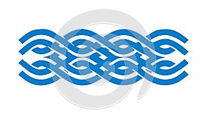 Blue Wave Pattern Vector, Flowing Water Design, vector design Generative AI