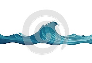 a blue wave with rhytmic curves and flowing lines