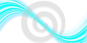 Blue wave showing a stream of clean fresh air. Modern wavy lines air background. Fresh aroma. Vector illustration.
