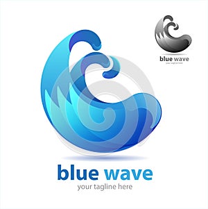 Blue wave symbol