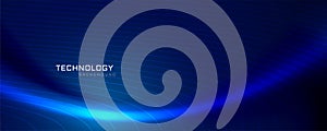 Blue wave technology banner design