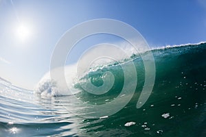 Blue Wave Wall Upright Swimming Water