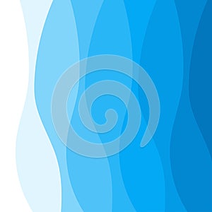 Blue wave water concept vector abstract background