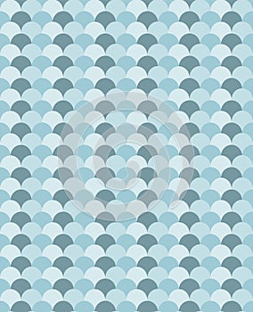 Blue waves chevron like seamless vector pattern photo