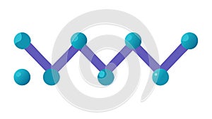 Blue Wavy Line Pattern Nodes Abstract Data Connection Vector, vector design Generative AI