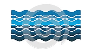 Blue wavy water pattern, dynamic ocean current, vector design Generative AI
