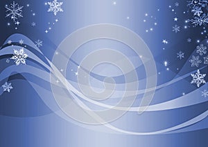 Blue wavy winter abstract