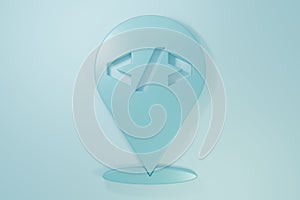 Blue Web design and front end development icon isolated on blue background. Minimalism concept. 3D render illustration