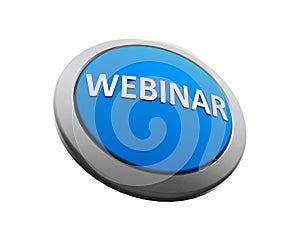 Blue webinar icon isometry