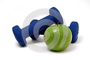 Blue Weights and Green Apple