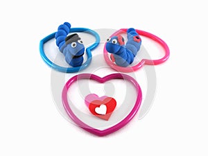 Blue Werm Couple Hearts