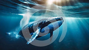 Blue Whale, Marine Life, Underwater, Ocean