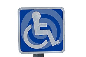 Blue wheel chair sign