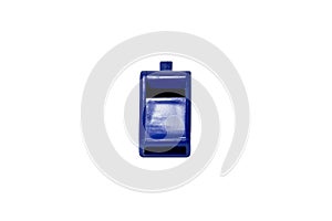 Blue whistle isolated on white background