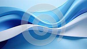 a blue and white abstract background with wavy lines and curves