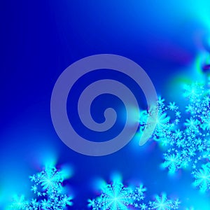 Azul a blanco abstracto Copo de nieve plantilla 
