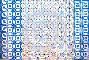 Blue and white ancient tiles from St John the Baptist church, Ein Karem, Jerusalem