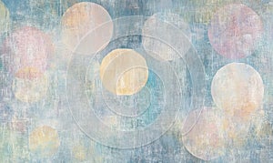 A blue and white background with a bunch of circles