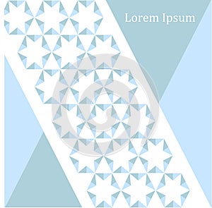 Blue and white background geometric trigonal pattern design element photo