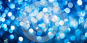 Blue and White Bokeh Lights in Natural Setting