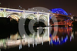 Blue And White Bridge