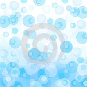 Blue & white bubble blur background