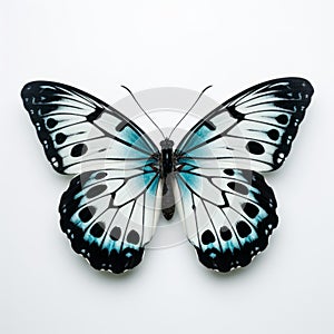 Blue And White Butterfly: A Minimalist Creation Inspired By Lois Greenfield