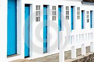 Blue and white cabins, Saint-Quay Portrieux