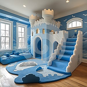 Blue and White Castle