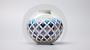 Abstract Geometric Vase With Shibori Design - Scott Rohlfs Inspired photo