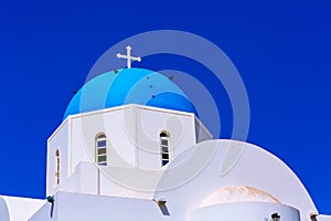 Blue and white church, Santorini, Greece